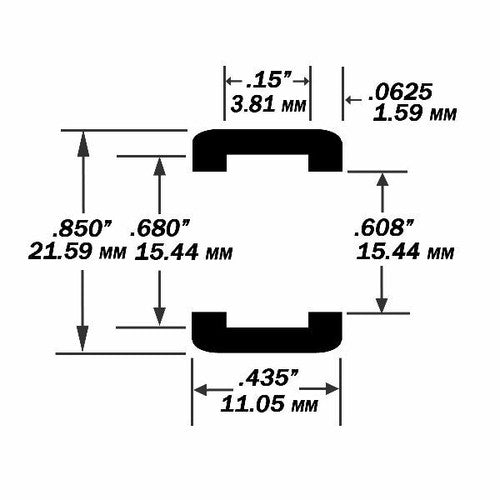 Slot Car Tires (rears) For Scalextric Ferrari F-430, Aston Martin DBS, Lamborghini Gallardo 1/32 | ST 1052 | Jel Claw