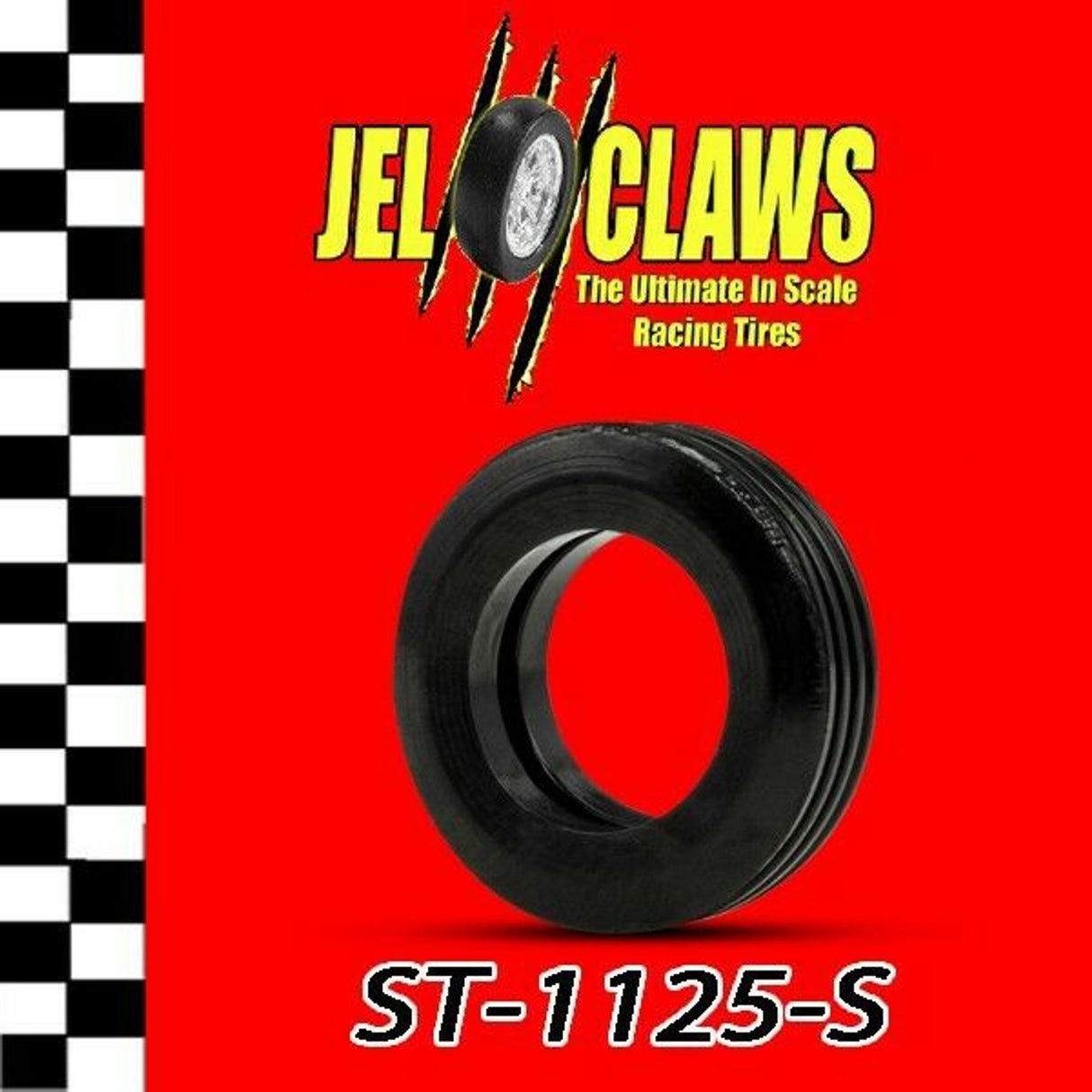 Scale Slot Car Tire for Front Eldon Crash Cars 1/32 | ST 1125-S | Jel Claw