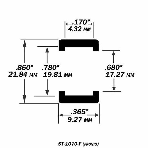 Slot Car Tire for Carrera '41 Willys Gasser and '32 Ford Hot Rod - Fronts1/32 | ST 1070-F | Jel Claw