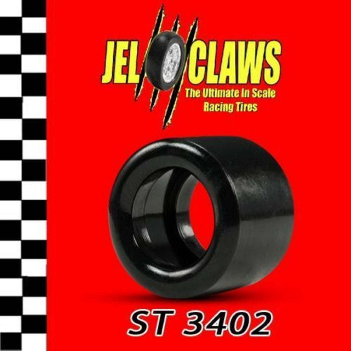 Scale Slot Car Tires for H & R Racing Chassis (Rears) 1/24 | ST 3402 | Jel Claw