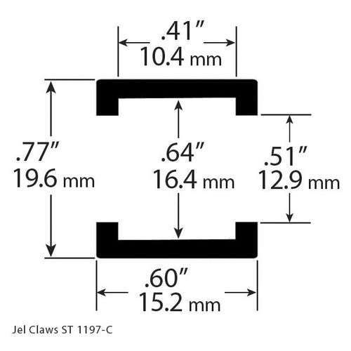 Slot Car Tire for Carrera McLaren M20– 1/32 | ST 1197-C | Jel Claw