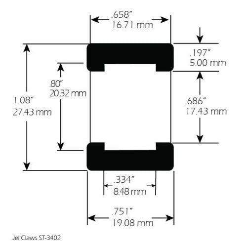 Scale Slot Car Tires for H & R Racing Chassis (Rears) 1/24 | ST 3402 | Jel Claw