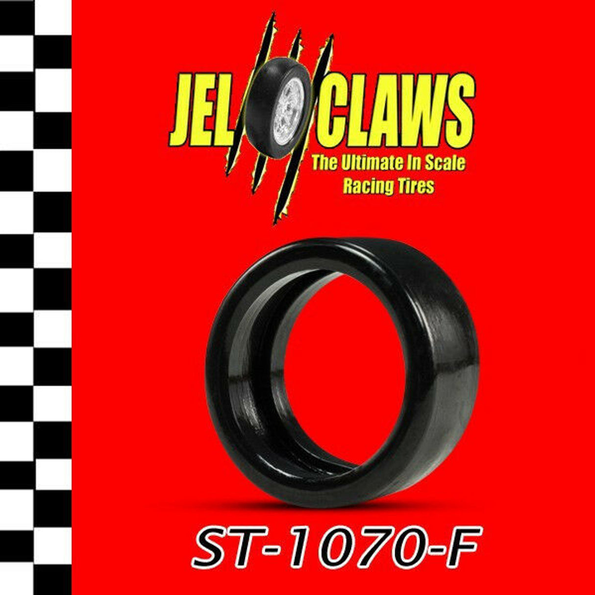 Slot Car Tire for Carrera '41 Willys Gasser and '32 Ford Hot Rod - Fronts1/32 | ST 1070-F | Jel Claw