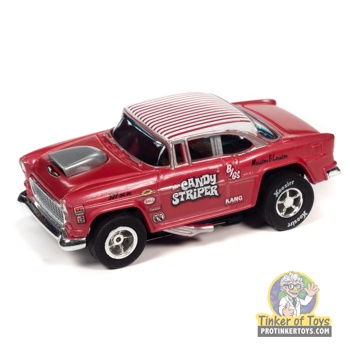 1955 Chevrolet Bel Air Gasser Hot Wheels Candy Striper Tribute 1 | SC382 | Auto World — product view
