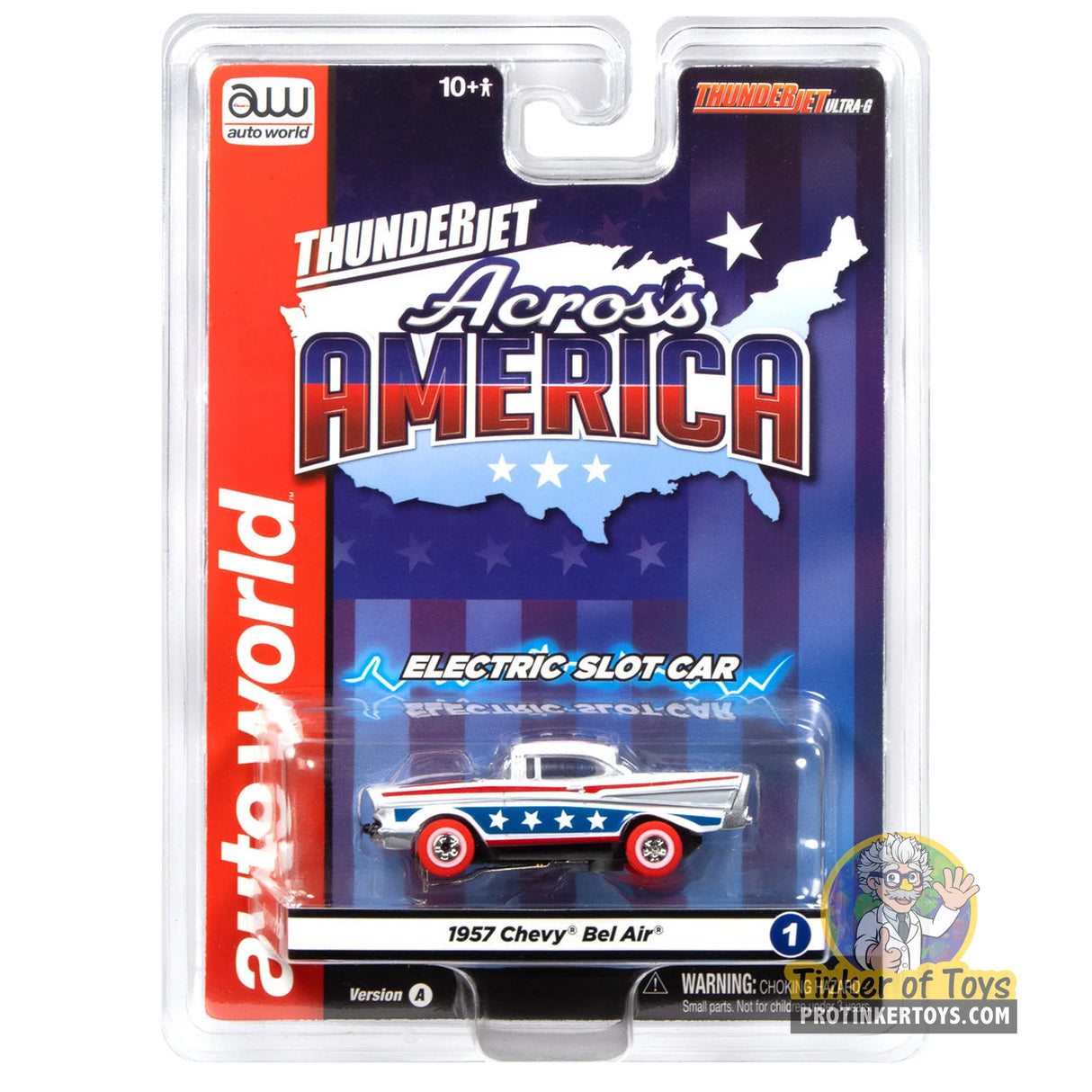 Thunderjet 1957 Chevy Bel Air (White, Red & Blue) 1A | SC430 | Auto World