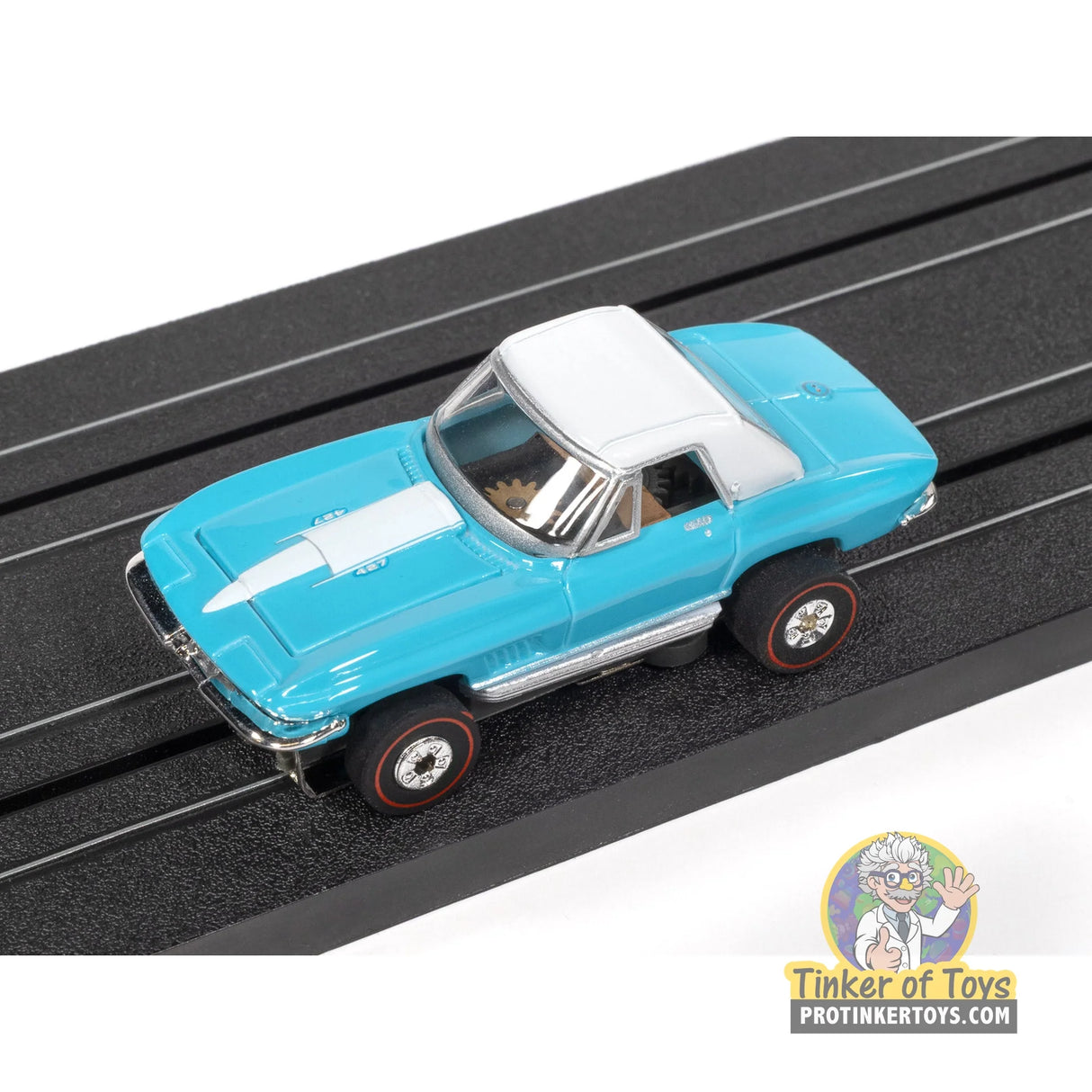 1967 Chevrolet Corvette Teal 2A | SC431 | Auto World - on-track view