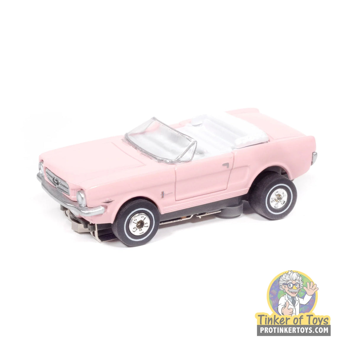 スポーツトイ・アクショントイ MUSTANG GRADE 5 TURNING POINT PINK GOLD 1965 Ford Mustang Pink SC431 HO Slot Car | Auto World