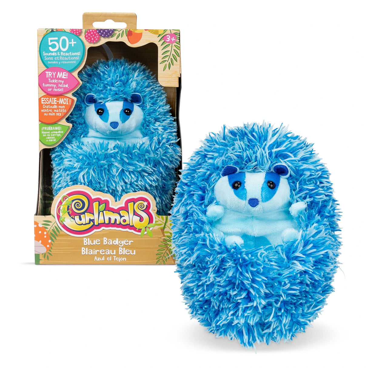 Curlimals Blue Badger