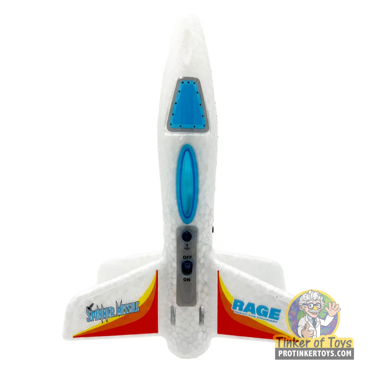 Spinner Missile -Electric Free- Flight Rocket (White) | RGR4130W | Rage R/C