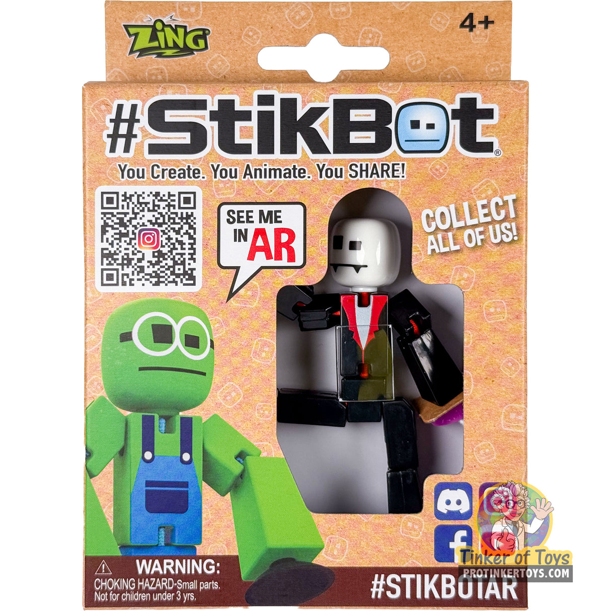 Stik Bot Singles White Vampire | TST616 | StikBot