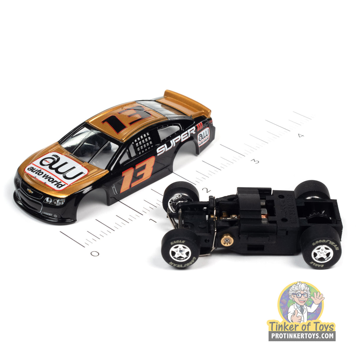 Super III 2015 Chevy SS Stock Car (Black/Gold) 3A | SC383 | Auto World