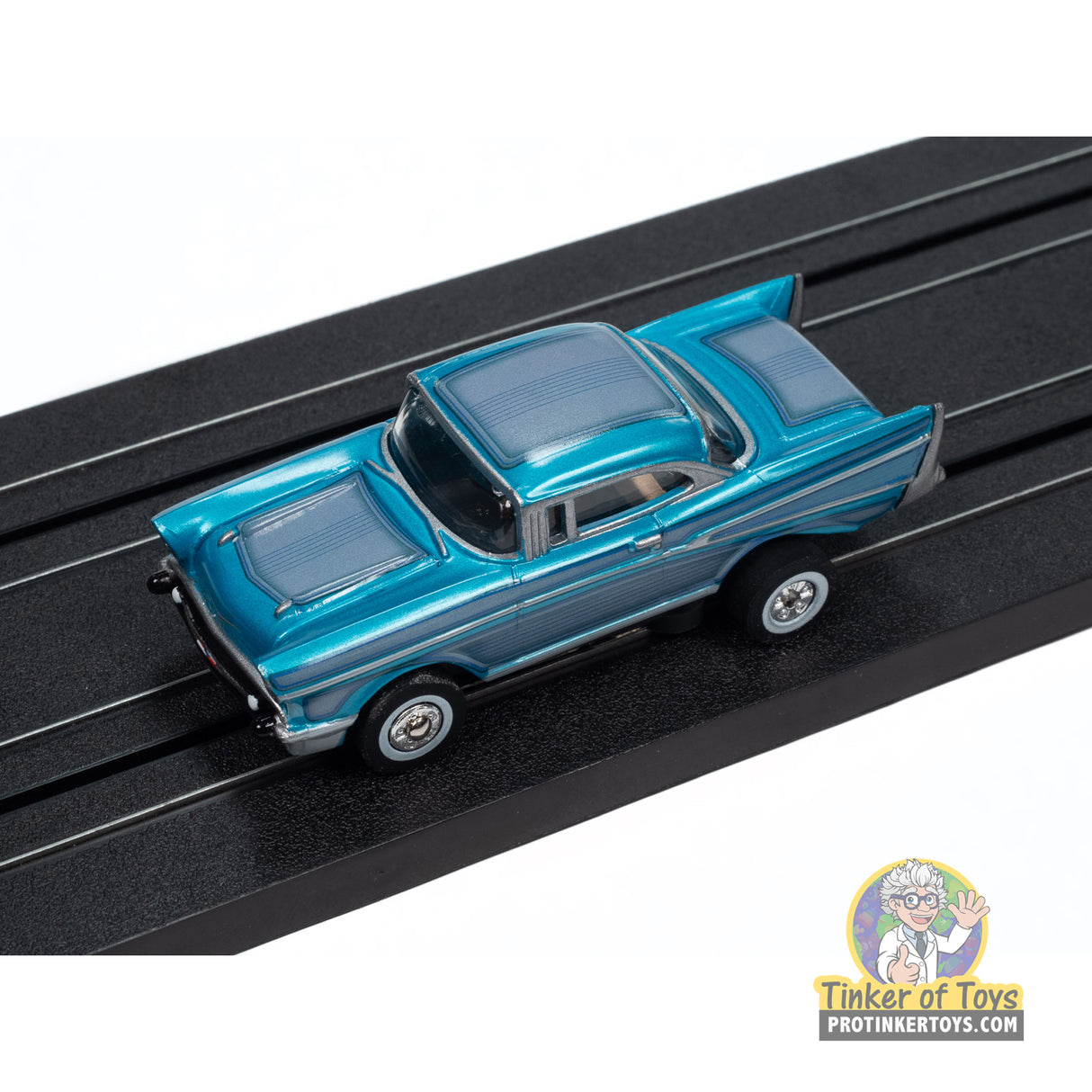 Thunderjet 1957 Chevrolet Bel Air Lowrider (Aqua) 3B | SC411 | Auto World