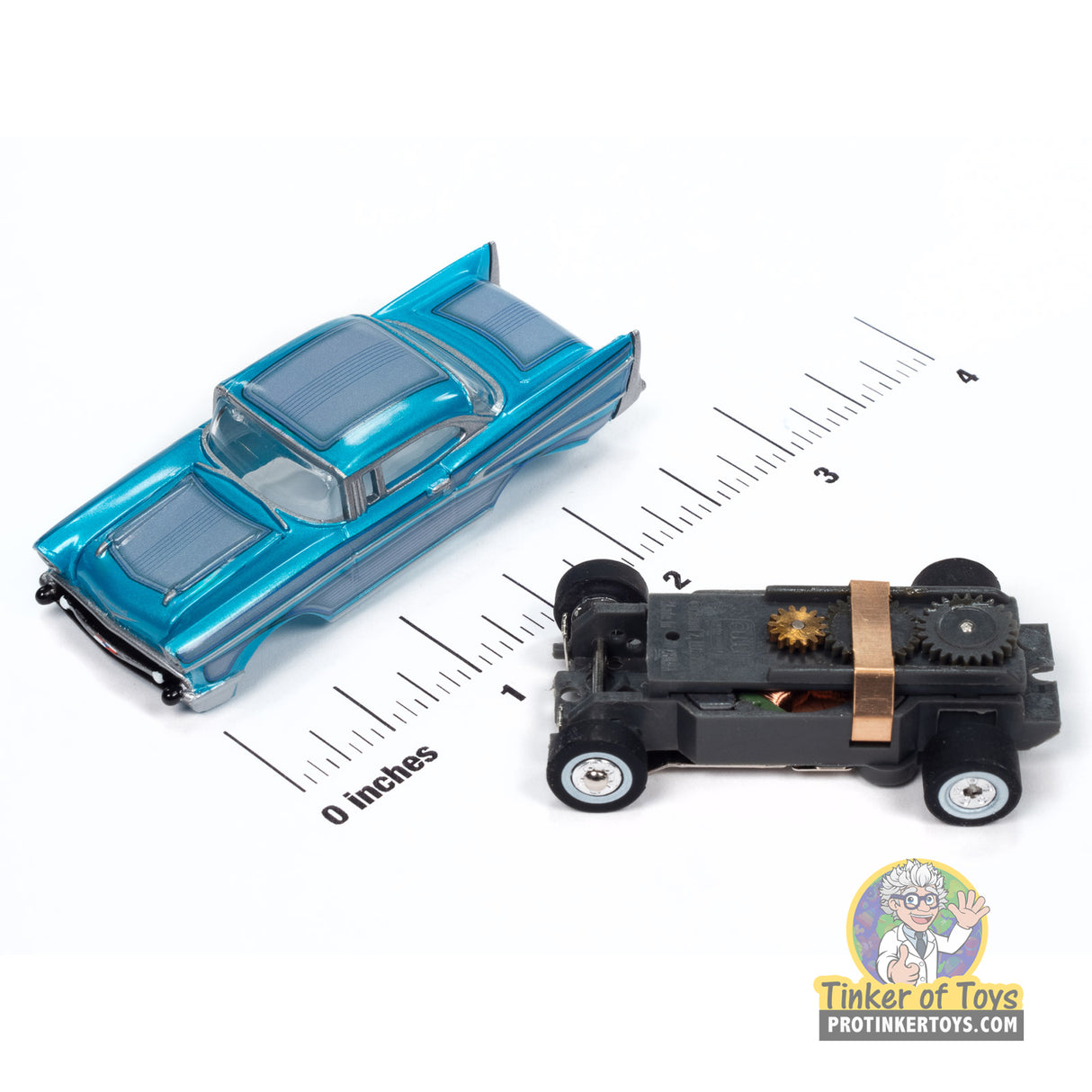 Thunderjet 1957 Chevrolet Bel Air Lowrider (Aqua) 3B | SC411 | Auto World