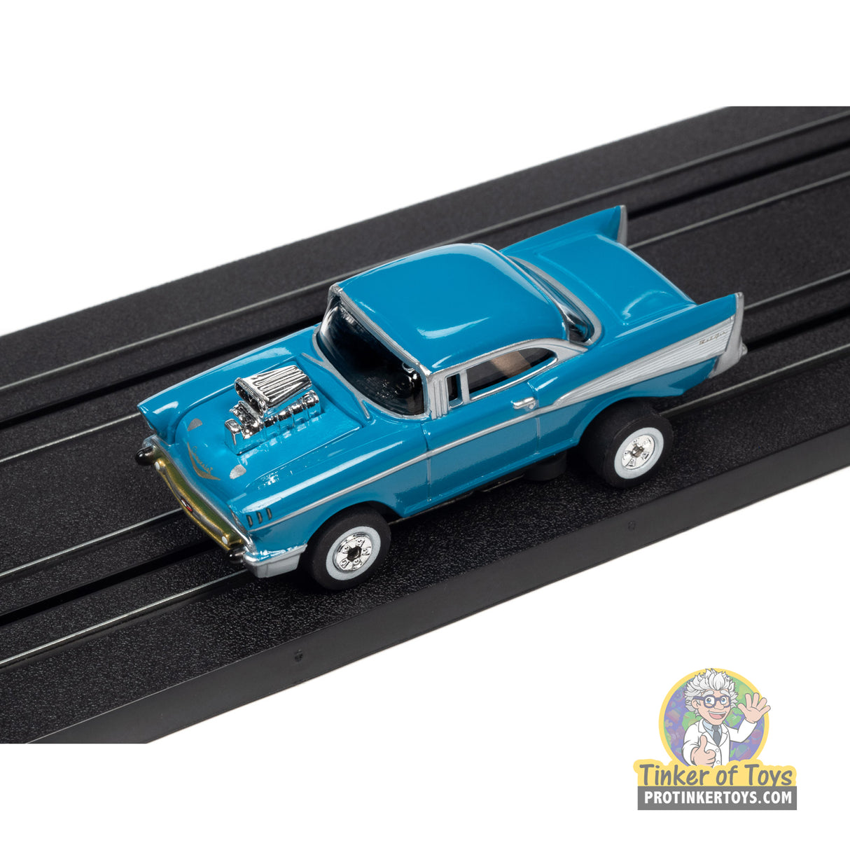 Thunderjet 1957 Chevrolet Bel Air Street Rod w/Blower (Blue) 1B | SC392 | Auto World