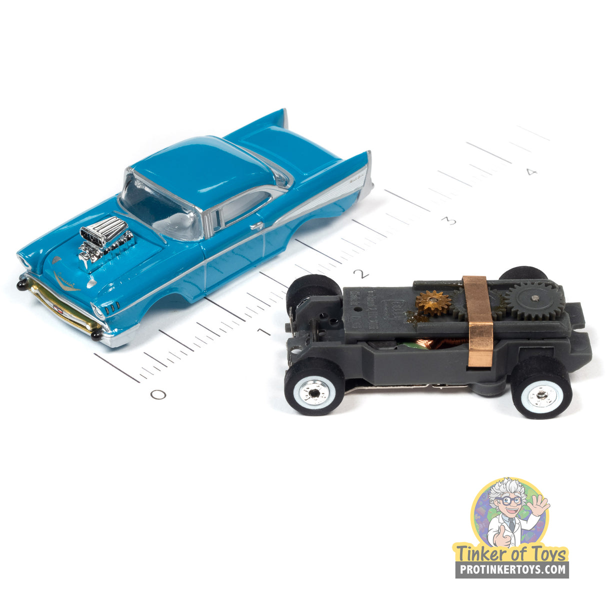 Thunderjet 1957 Chevrolet Bel Air Street Rod w/Blower (Blue) 1B | SC392 | Auto World