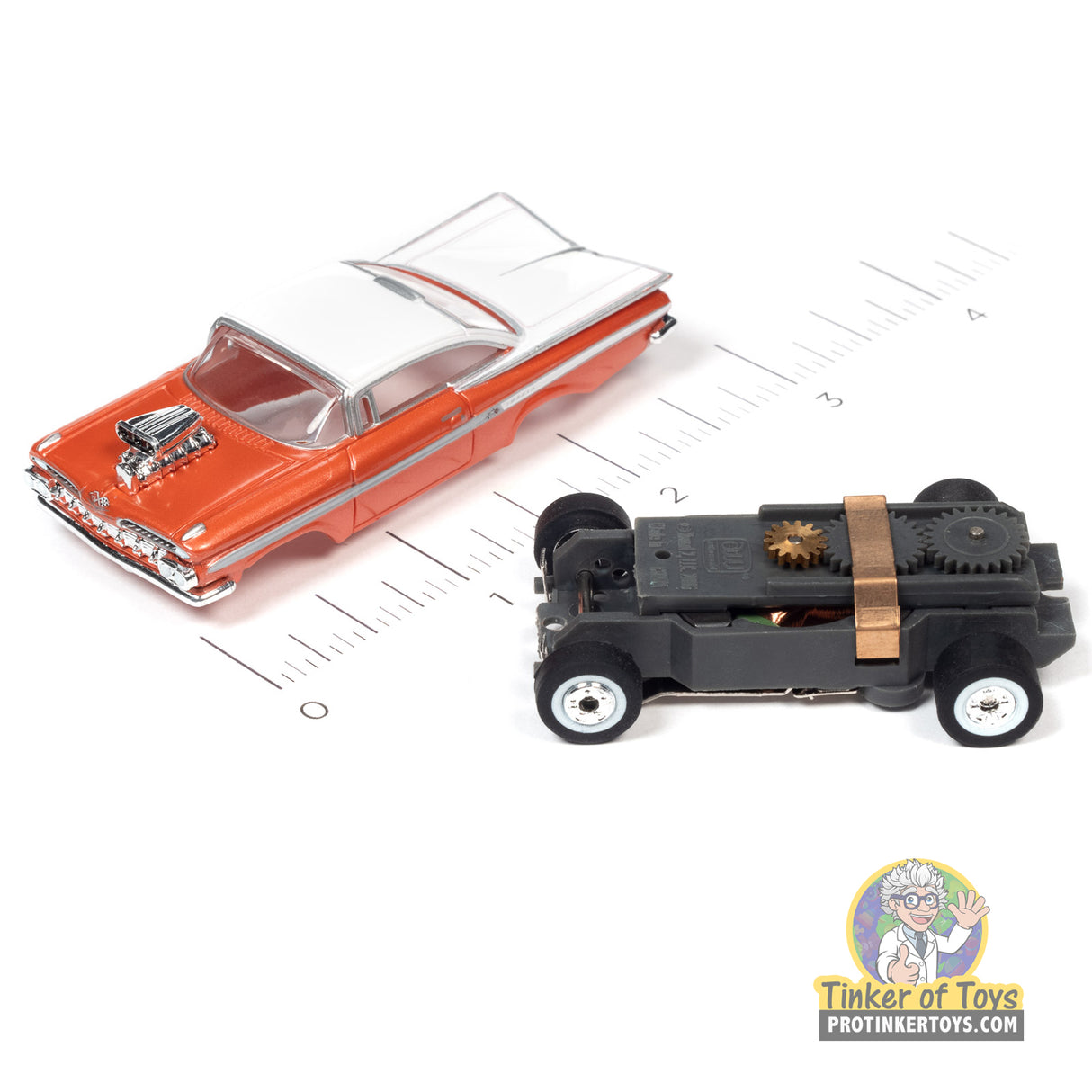 Thunderjet 1959 Chevrolet Impala Street Rod w/Blower (Orange) 3A | SC392 | Auto World