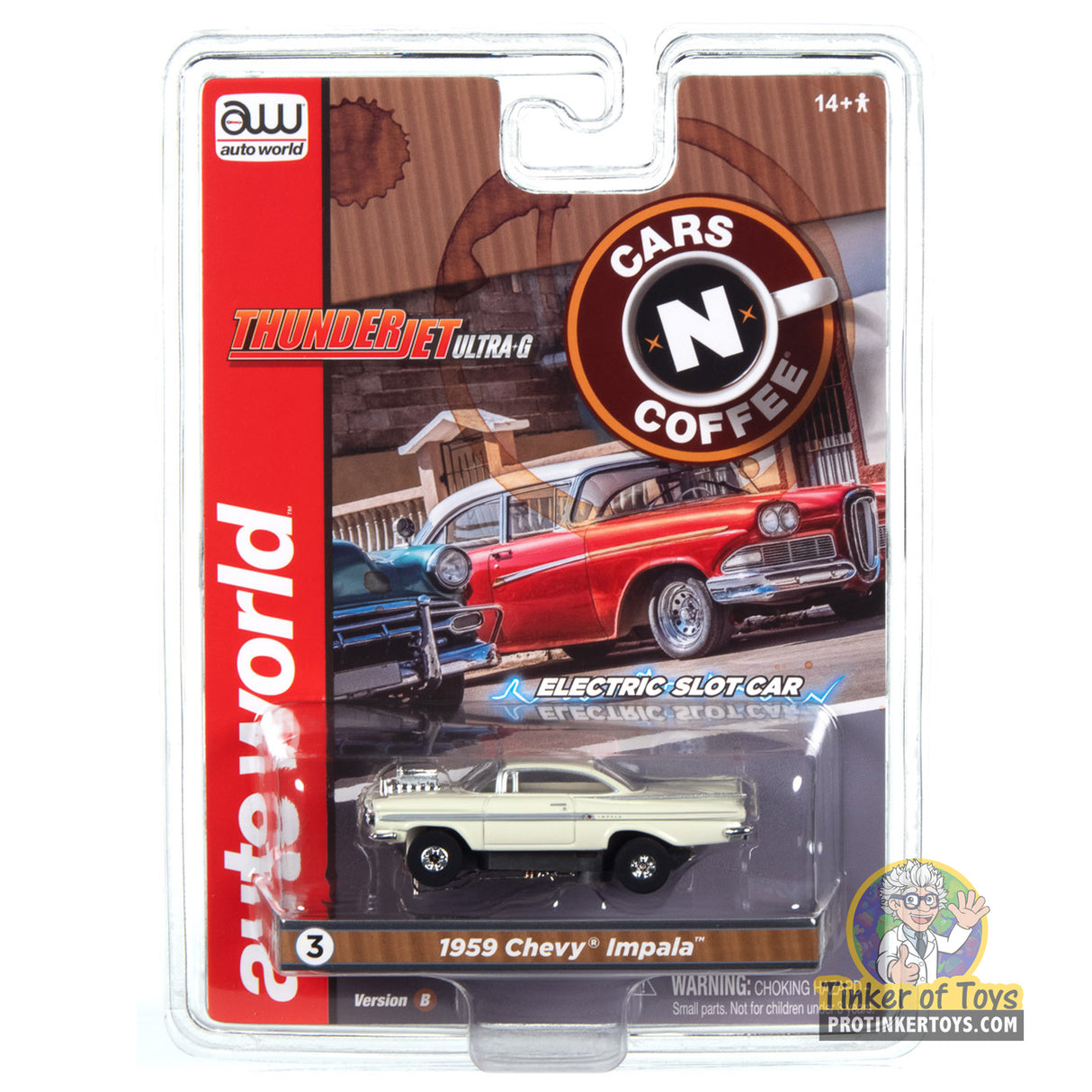 Thunderjet 1959 Chevrolet Impala Street Rod w/Blower (White) 3B | SC392 | Auto World