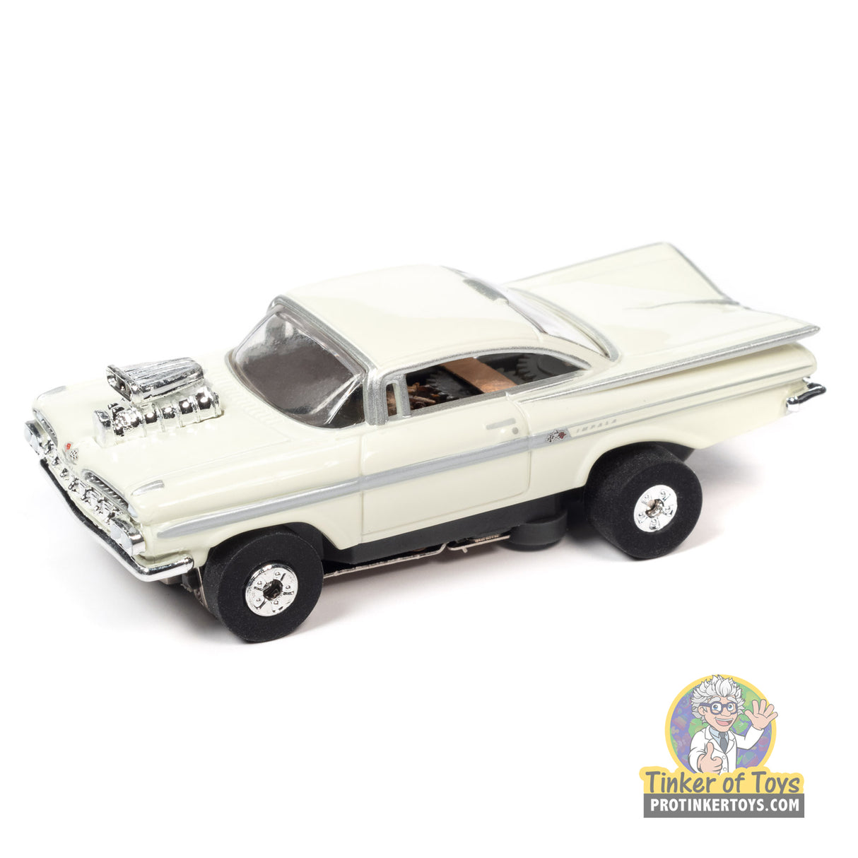 Thunderjet 1959 Chevrolet Impala Street Rod w/Blower (White) 3B | SC392 | Auto World