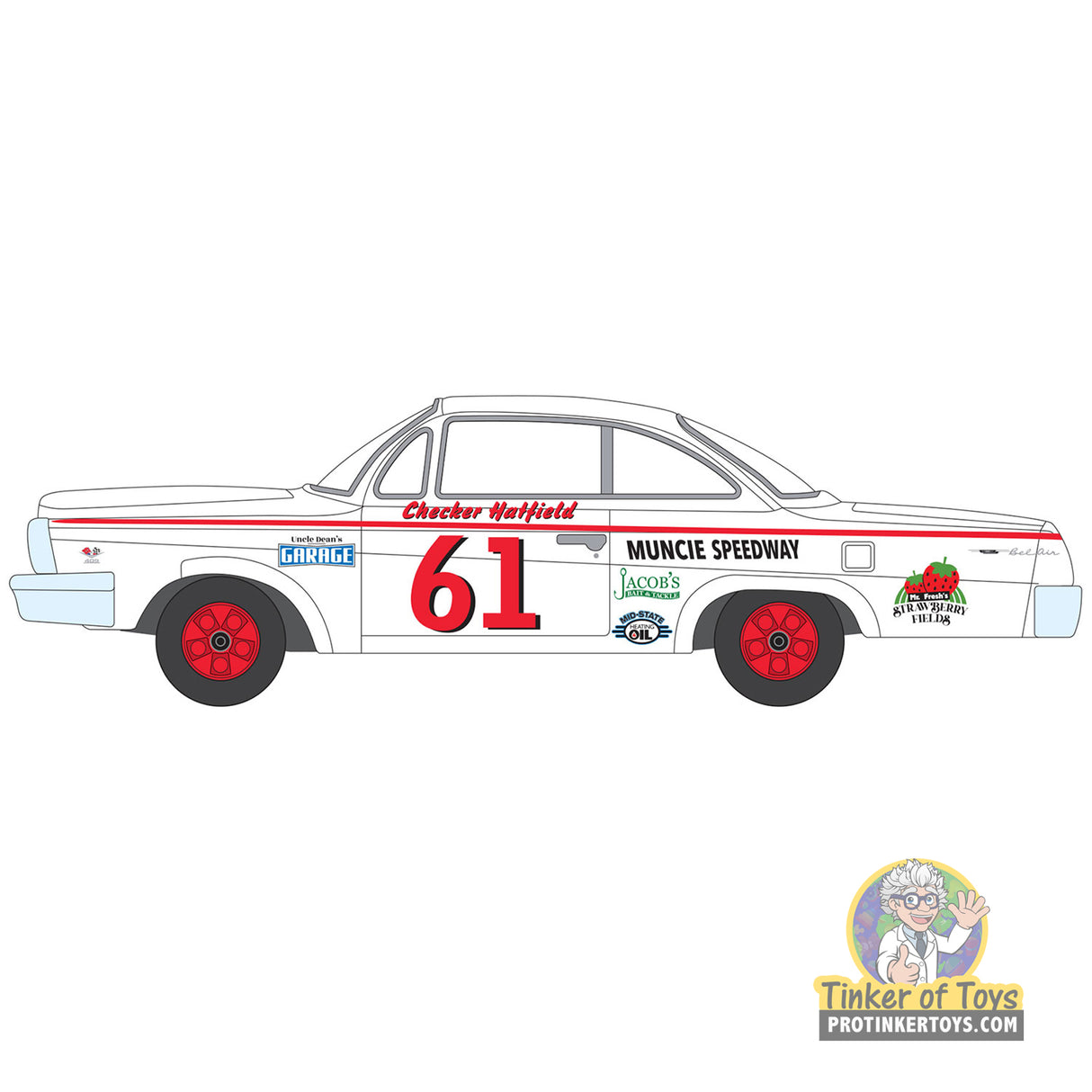 Thunderjet 1962 Chevrolet Bel Air (White & Red) 2A | SC423 | Auto World