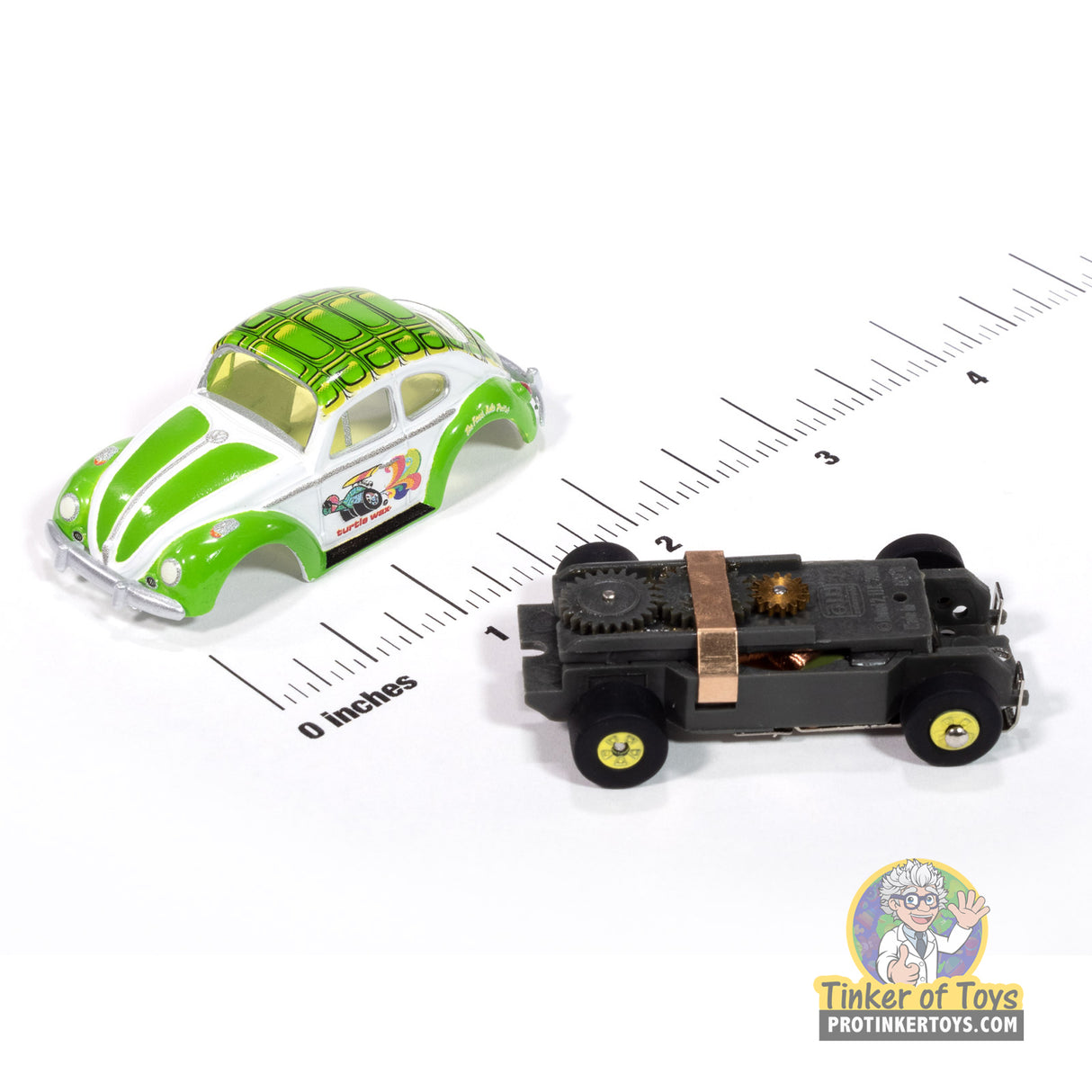 Thunderjet 1966 Volkswagen Beetle Turtle Wax (Translucent Yellow & Green) 1A | SC418 | Auto World