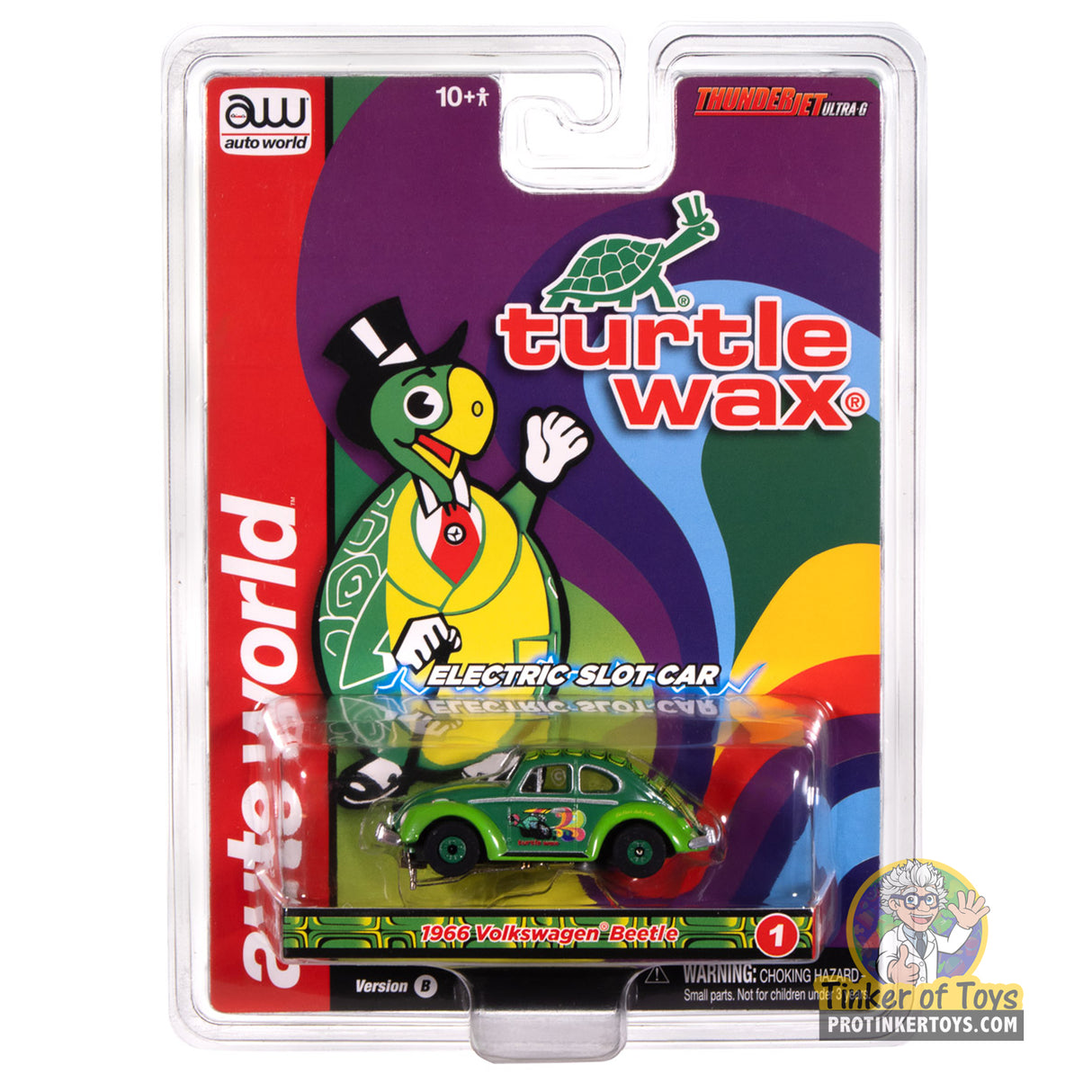 Thunderjet 1966 Volkswagen Beetle Turtle Wax (Two Tone Green) 1B | SC418 | Auto World