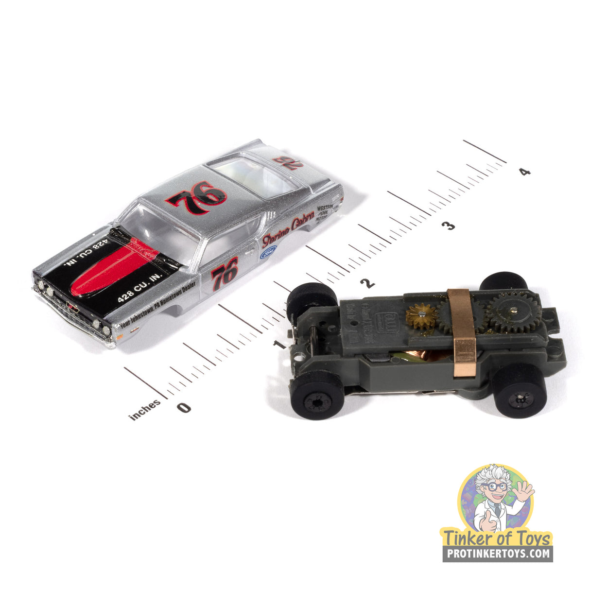 Thunderjet 1968 Ford Torino (Silver, Black & Red) 1A | SC423 | Auto World