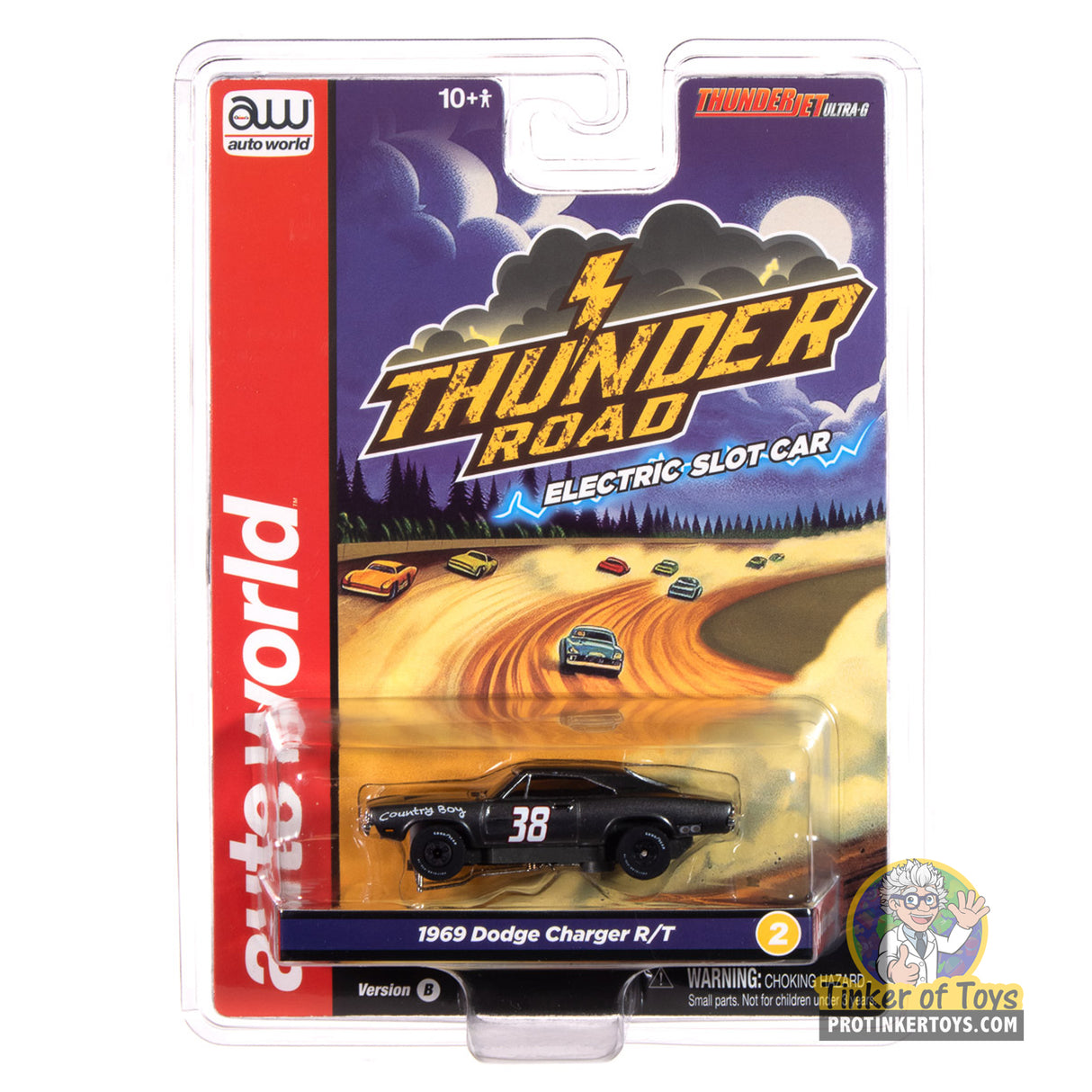 Thunderjet 1969 Dodge Charger (Metallic Charcoal) 2B | SC416 | Auto World