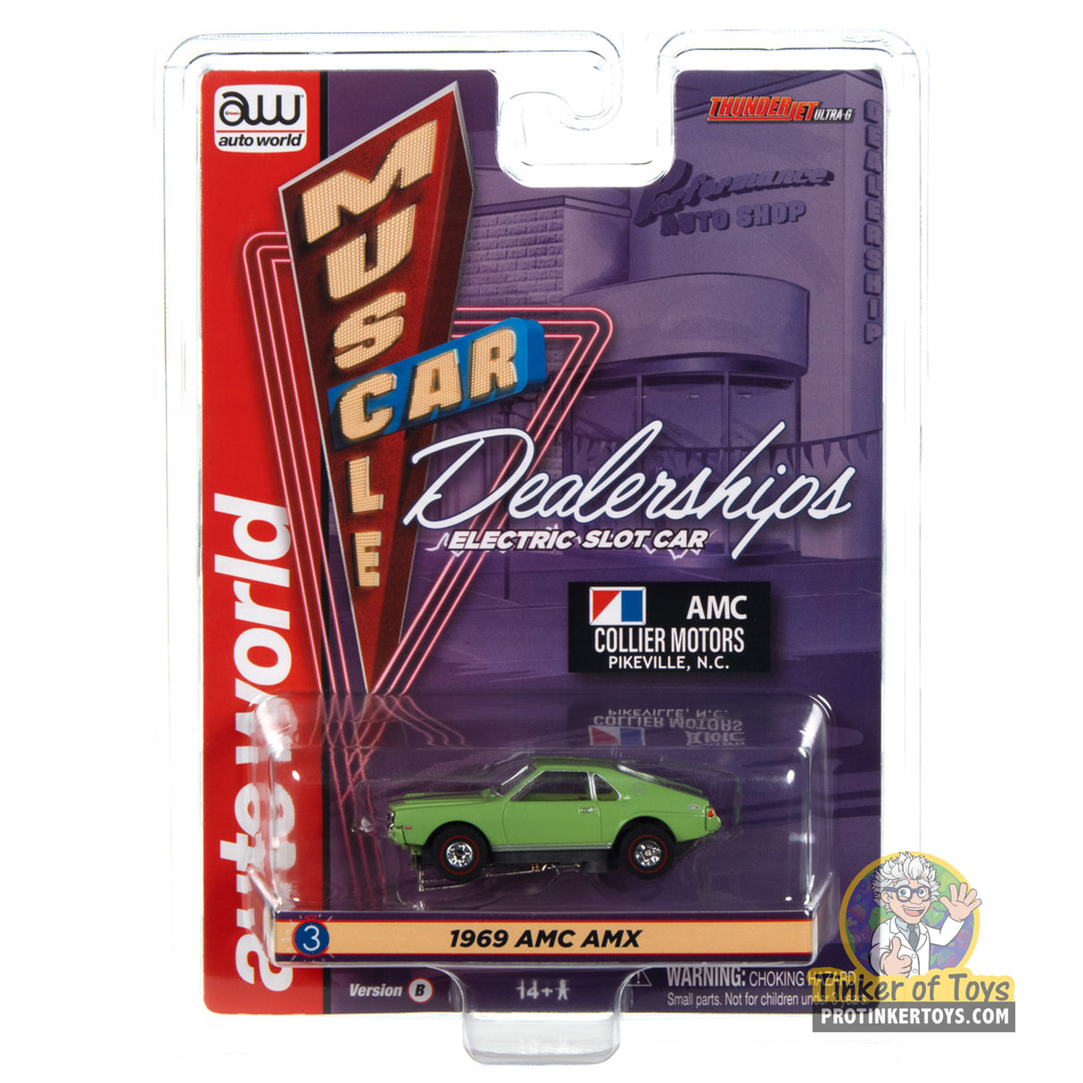 Thunderjet Collier Motors 1969 AMC AMX (Green) 3B | SC394 | Auto World