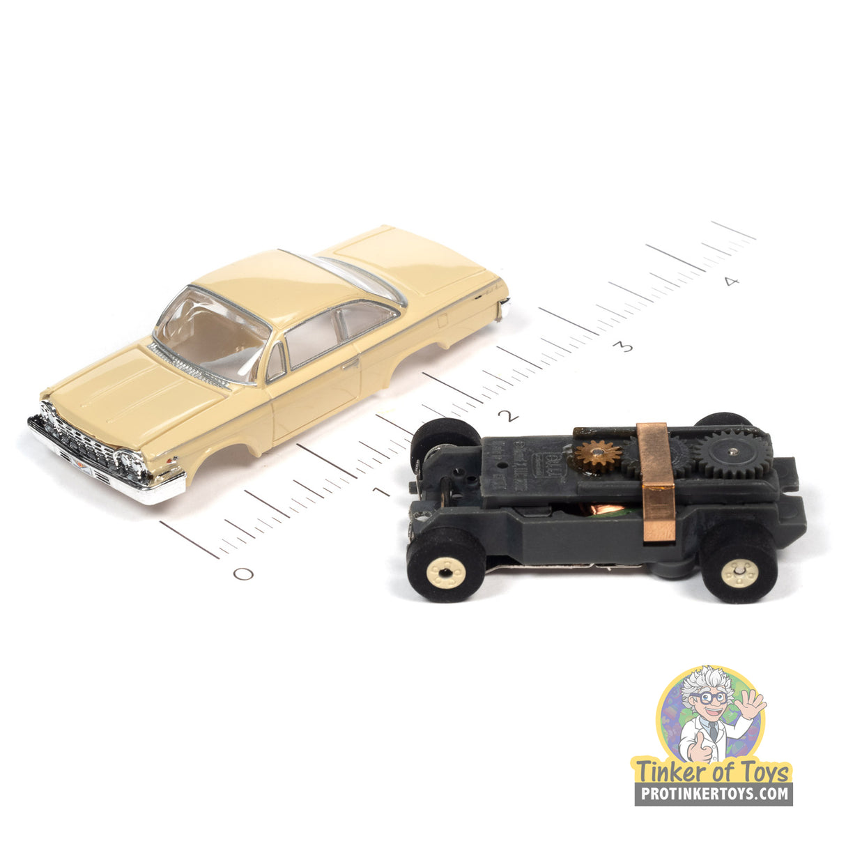 Thunderjet OK Used Cars 1962 Chevrolet Bel Air Coupe (Tan) 2B | SC390 | Auto World