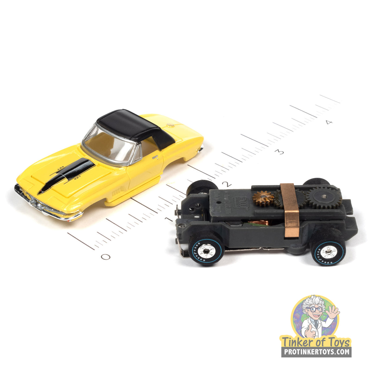 Thunderjet OK Used Cars 1967 Chevrolet Corvette (Yellow) 3A | SC390 | Auto World