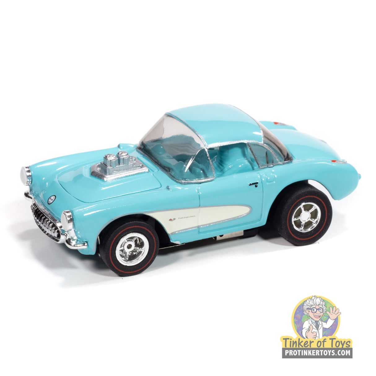 Xtraction 1957 Chevy Corvette Convertible (Gloss Teal and Cream) 2B | SC417 | Auto World