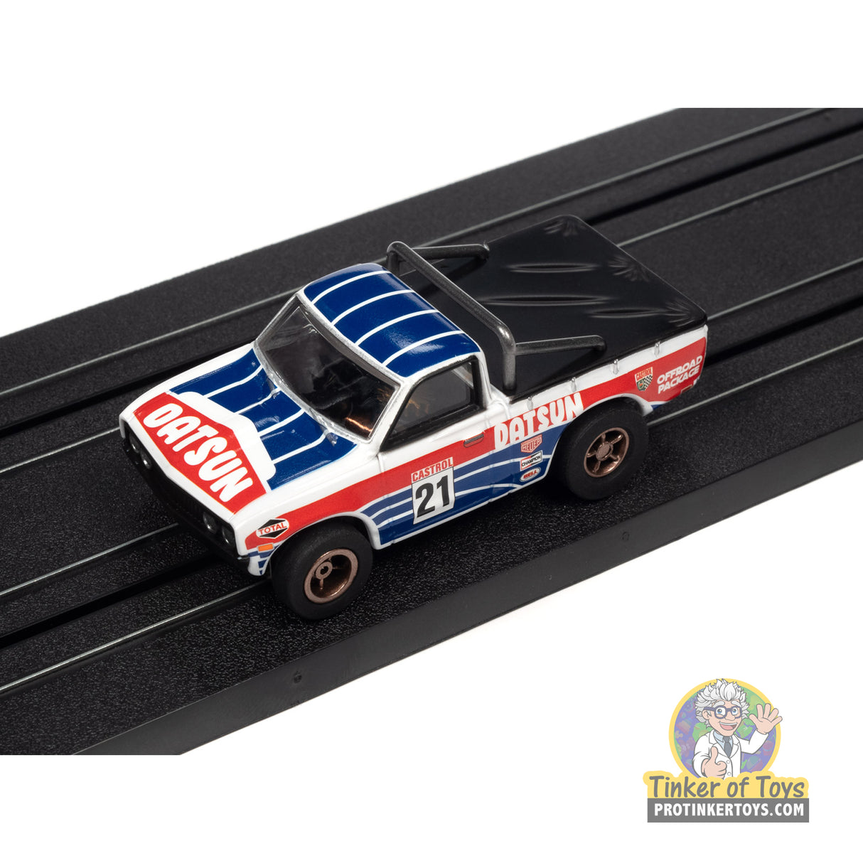Xtraction 1975 Datsun 620 Pickup Truck (Red, White, Blue) 2A | SC393 | Auto World
