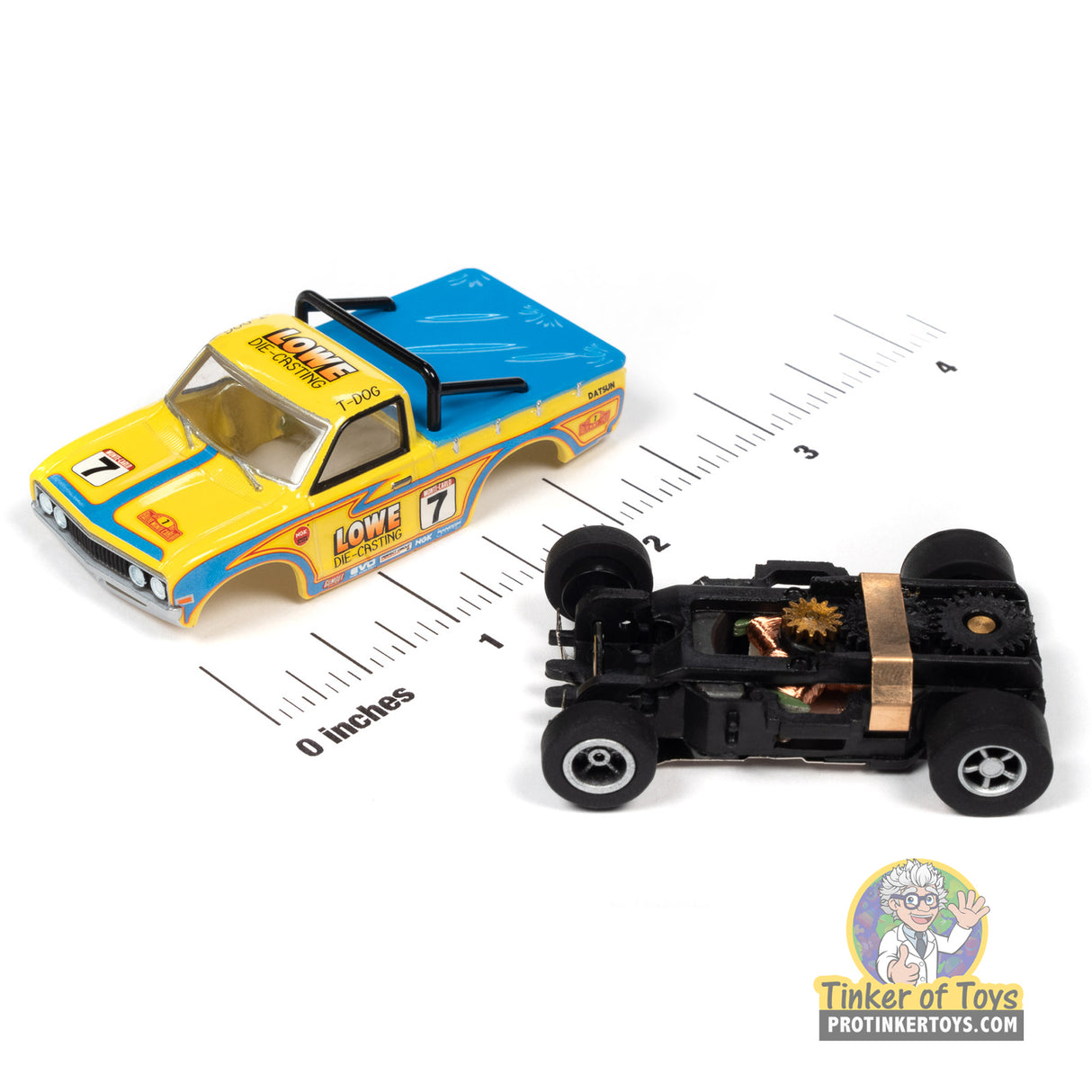 Xtraction 1975 Datsun 620 Pickup Truck (Yellow) 2B | SC393 | Auto World