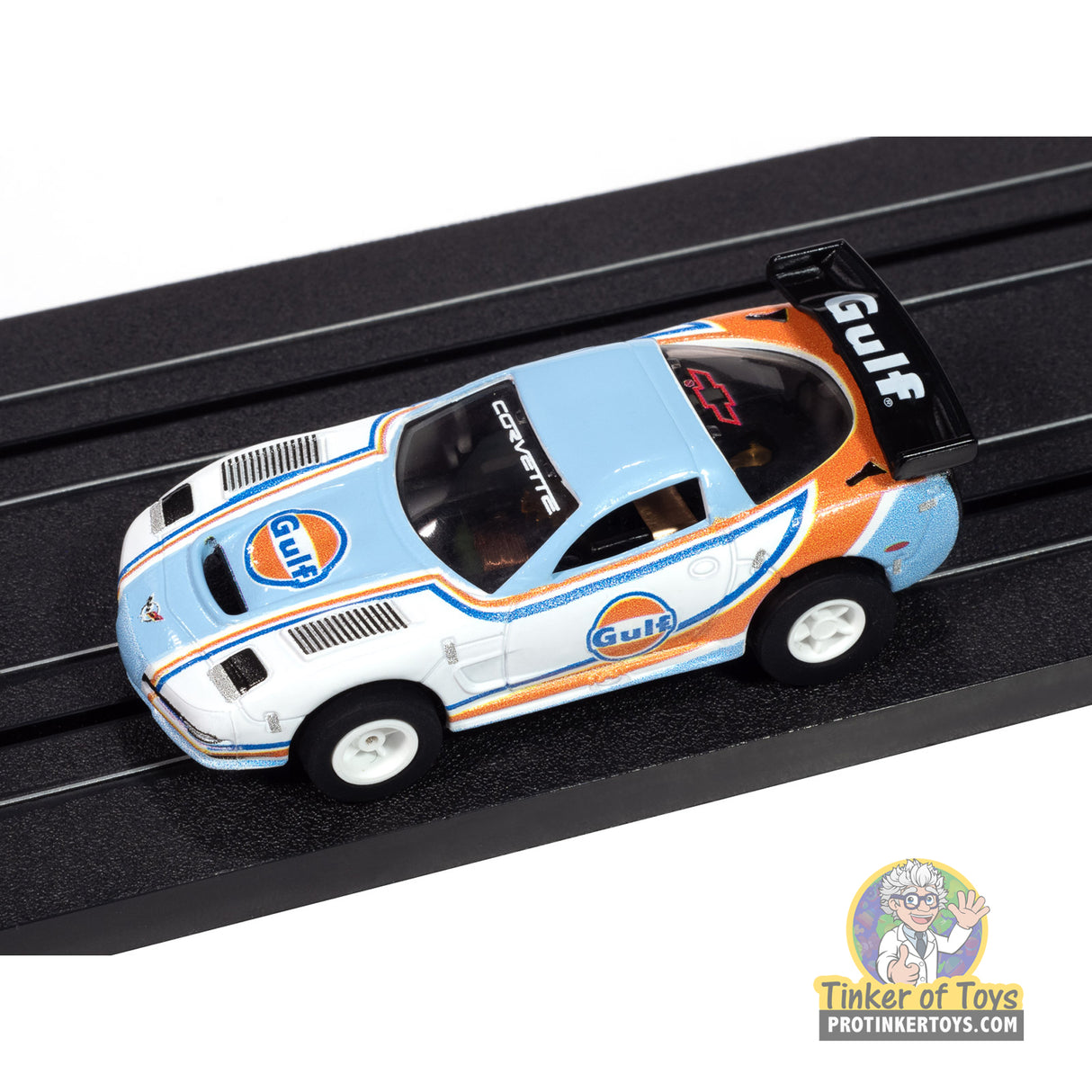 Xtraction 2004 Chevy Corvette C5R Gulf (White & Blue) 4A | SC418 | Auto World