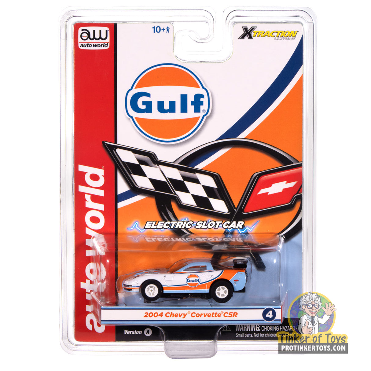 Xtraction 2004 Chevy Corvette C5R Gulf (White & Blue) 4A | SC418 | Auto World