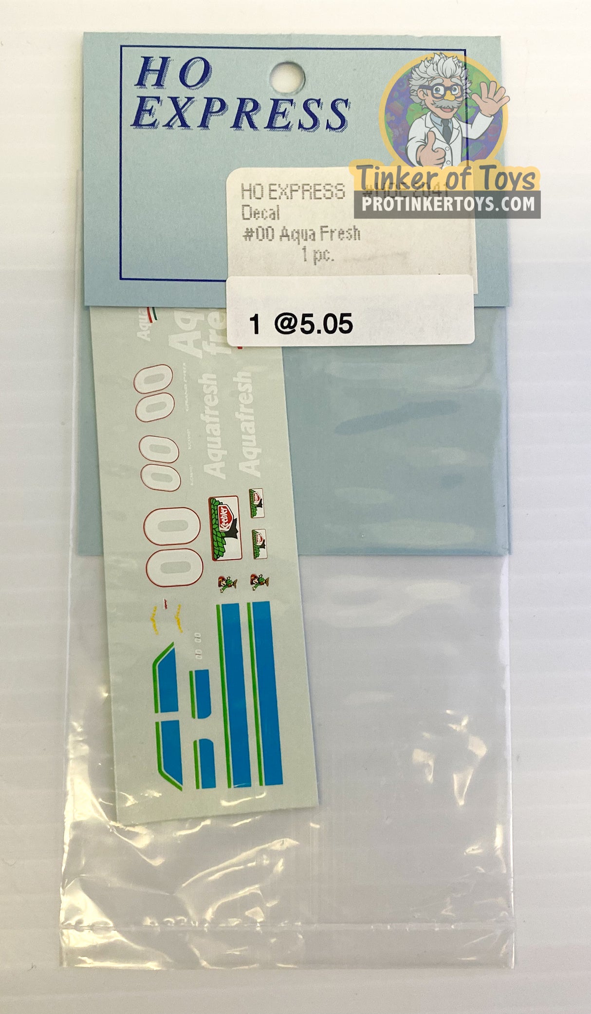 Slot Car Decal Sticker Pack | 2040-2049 | HO Express-American Line-K-#00 Aqua Fresh-ProTinkerToys