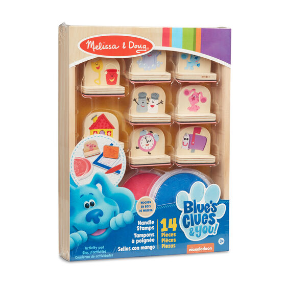 Stamps and activity set for Blue's Clues and You! with wooden handles for Melissa and Doug 33015
