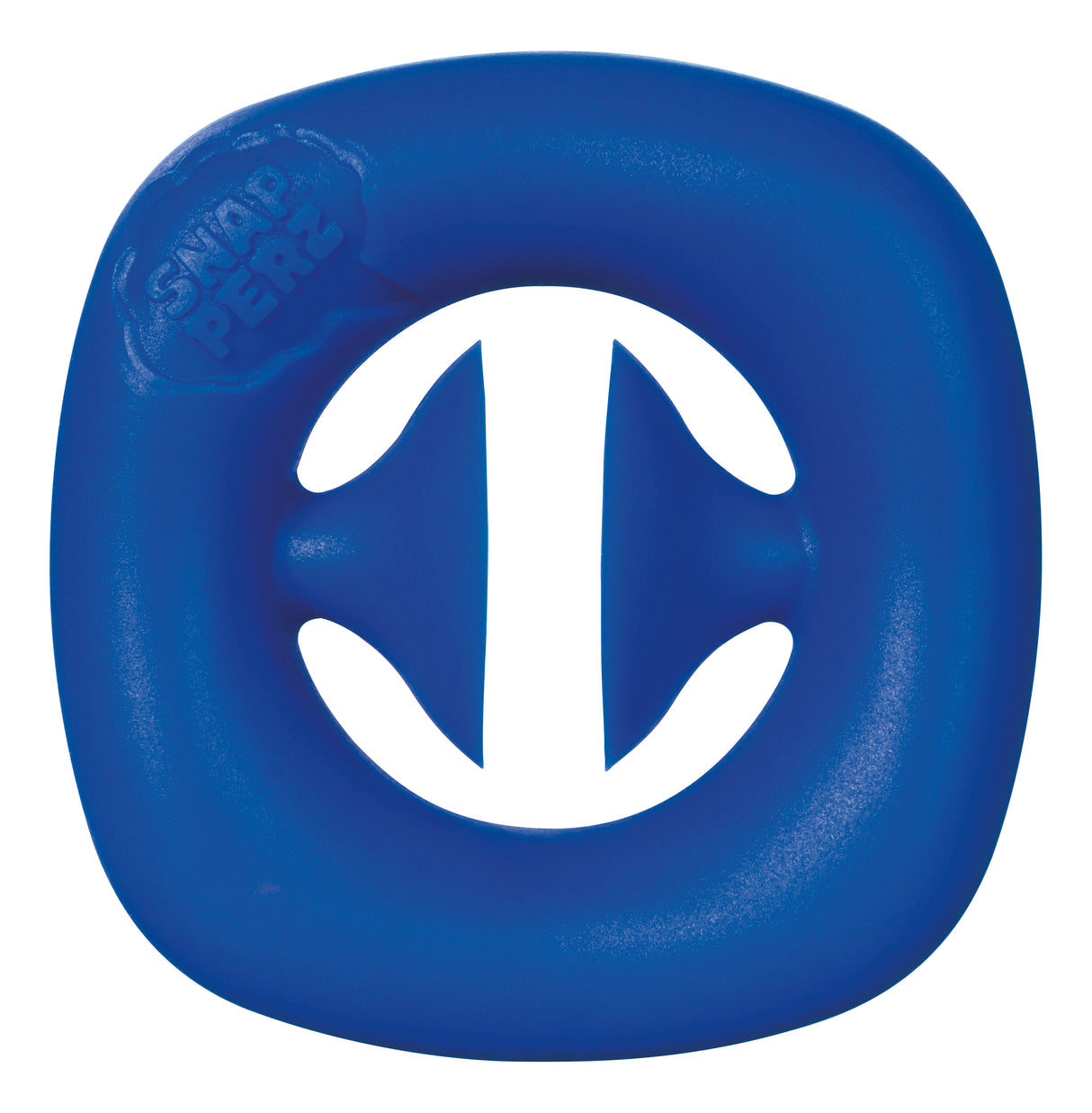 Blue toy with a white, stylized anchor shape for Toy Smith 1032