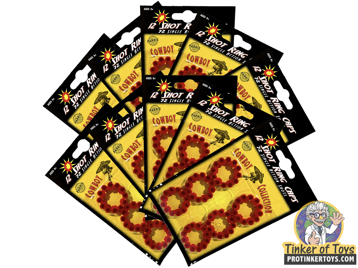 12 Shot Ring Caps 72 Single Action Shots | 914 | Parry Toys