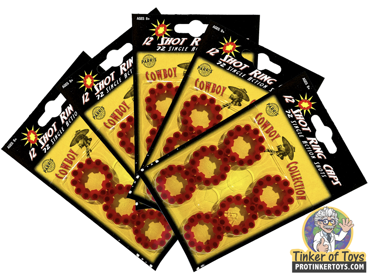 12 Shot Ring Caps 72 Single Action Shots | 914 | Parry Toys