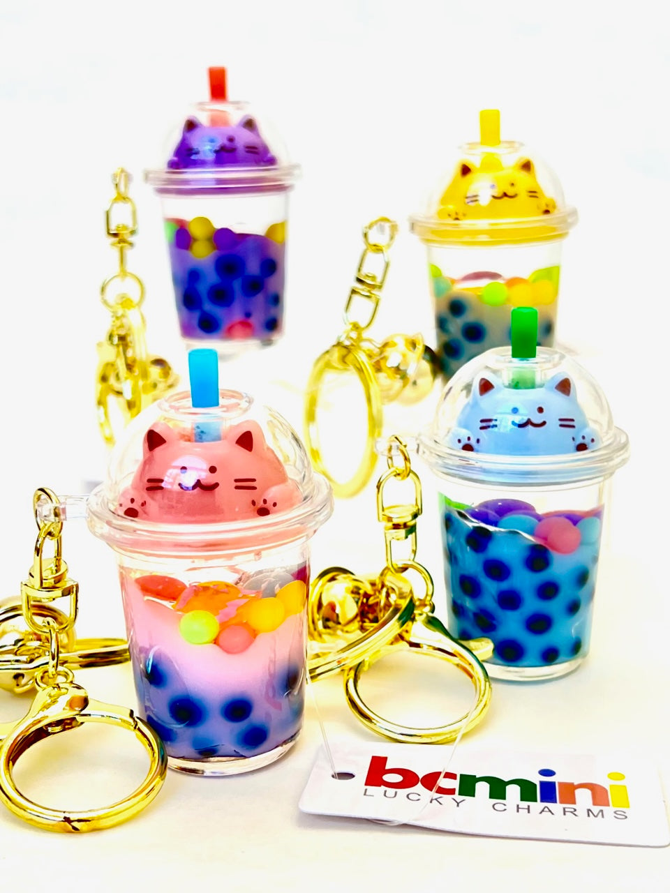 Pastel Cat Boba Floaty Key Charm | 12094 | Bcmini