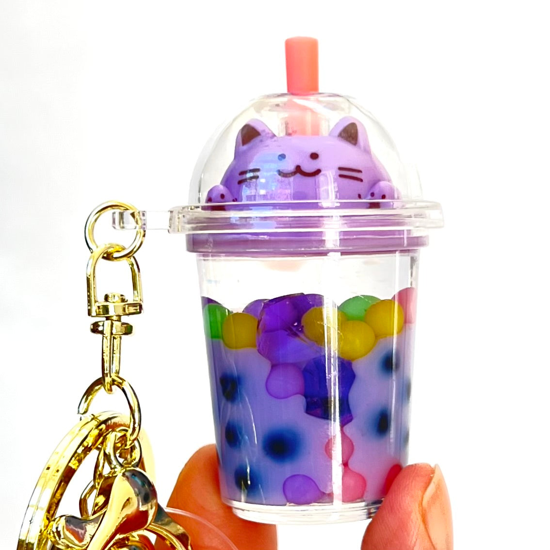 Pastel Cat Boba Floaty Key Charm | 12094 | Bcmini