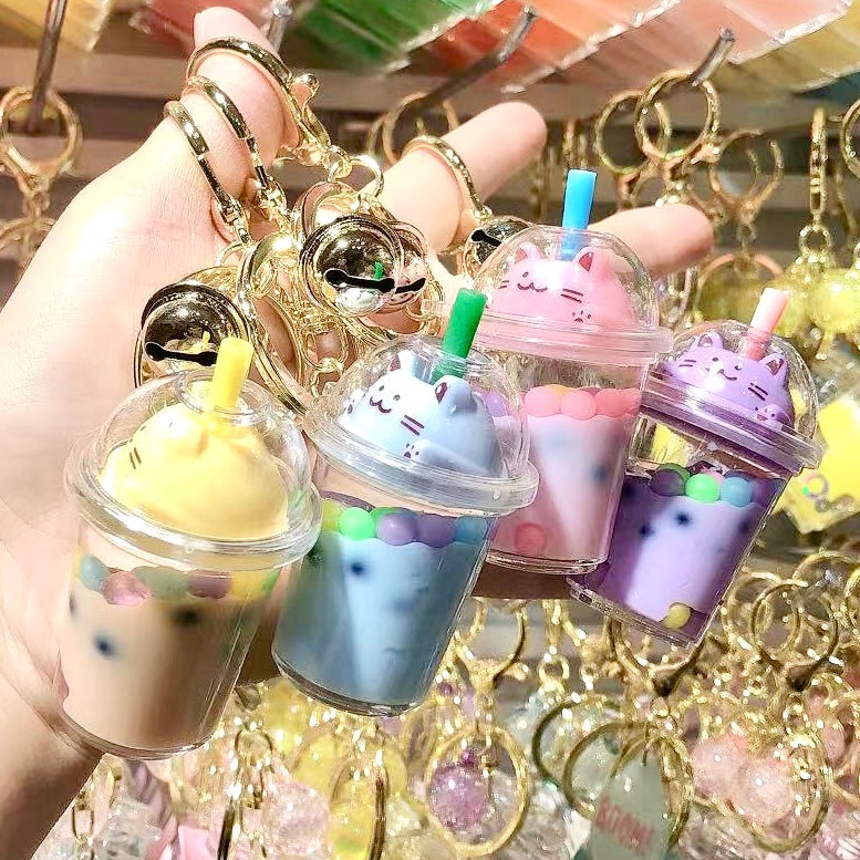 Pastel Cat Boba Floaty Key Charm | 12094 | Bcmini