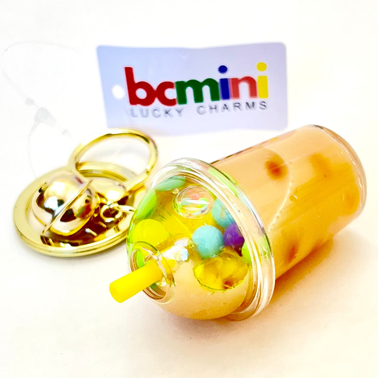 Pastel Round Top Boba Floaty Key Charm | 12095 | Bcmini