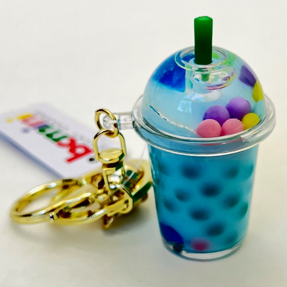 Pastel Round Top Boba Floaty Key Charm | 12095 | Bcmini