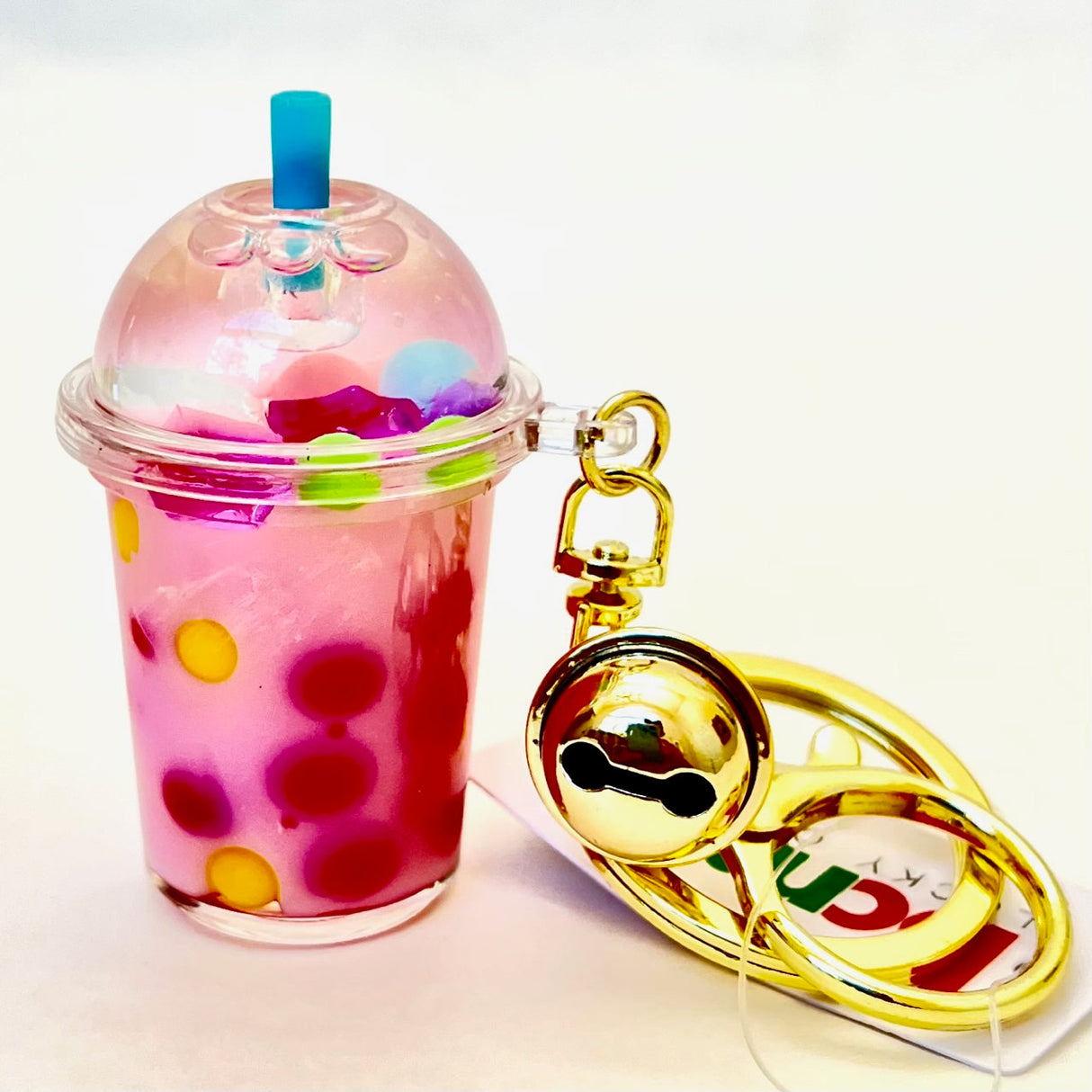 Pastel Round Top Boba Floaty Key Charm | 12095 | Bcmini