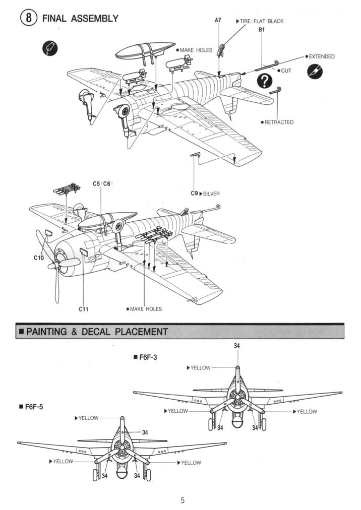 F6F-3/5 HELLCAT | 12481 | Academy Hobby