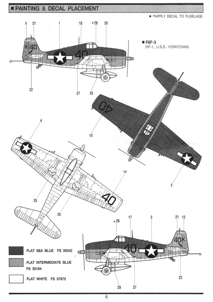 F6F-3/5 HELLCAT | 12481 | Academy Hobby