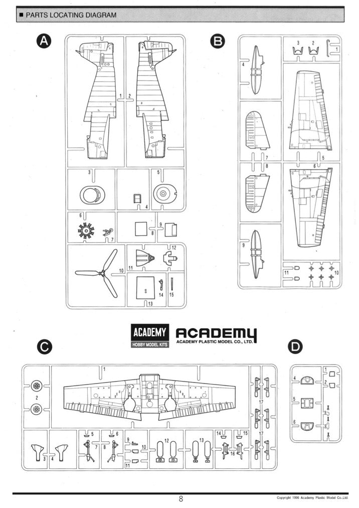 F6F-3/5 HELLCAT | 12481 | Academy Hobby