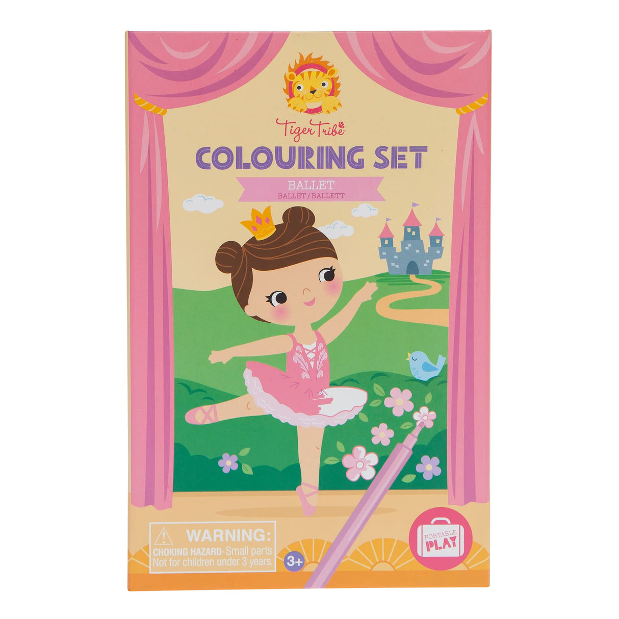 Coloring set featuring a ballerina in a magical, castle-themed scene for Schylling 14014